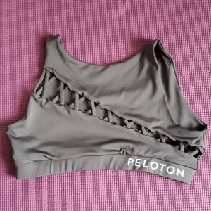 Peloton Olive Green Strappy Sports Bra